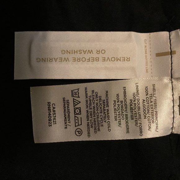 NWT LOFT Embroidered Scalloped Skirt - Picture 3 of 6